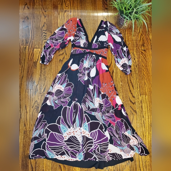 Anthropologie Let Me Be Floral Midi Dress - Picture 6 of 11